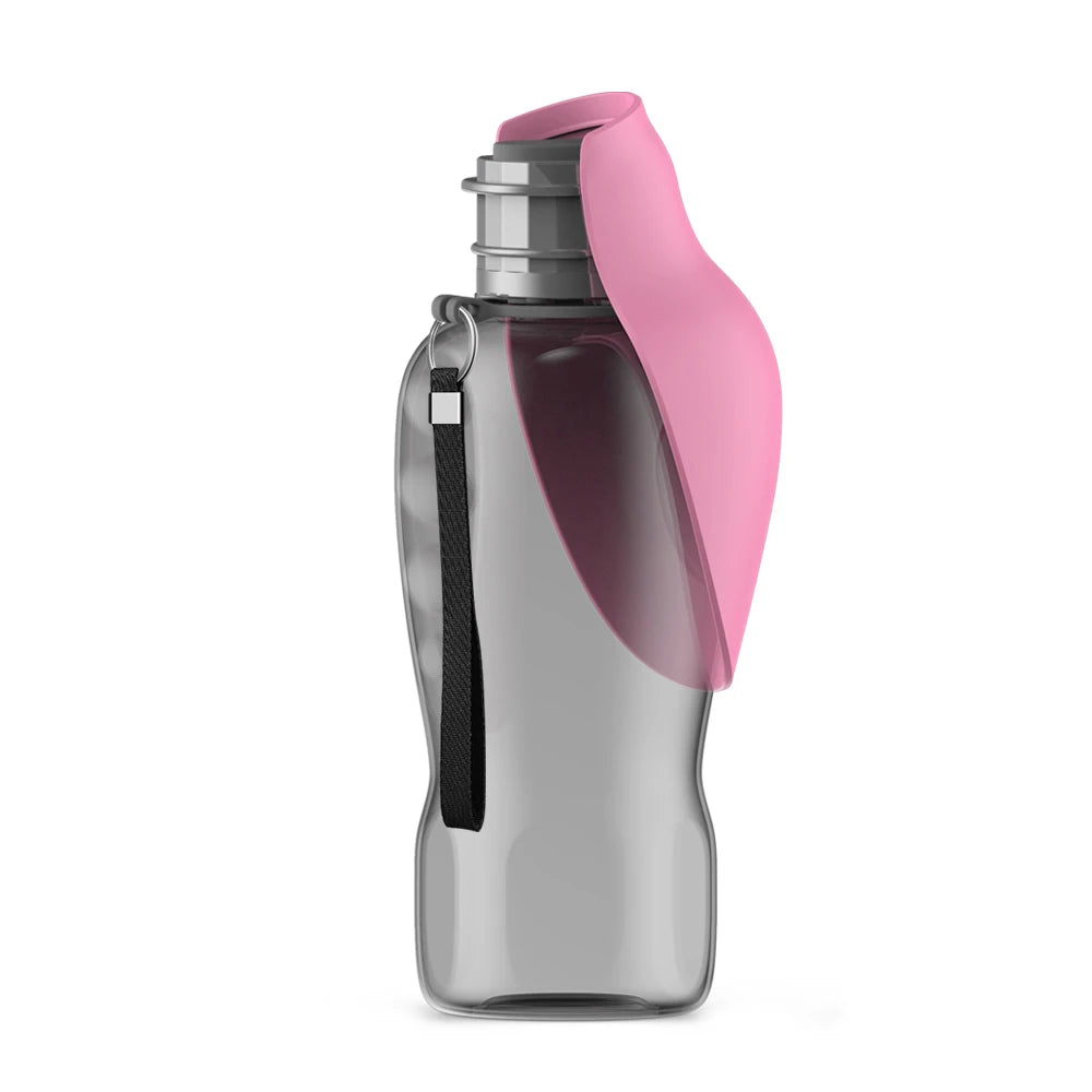 Portable Dog Water Bottle with Bowl – 800ml Travel Drinking Cup