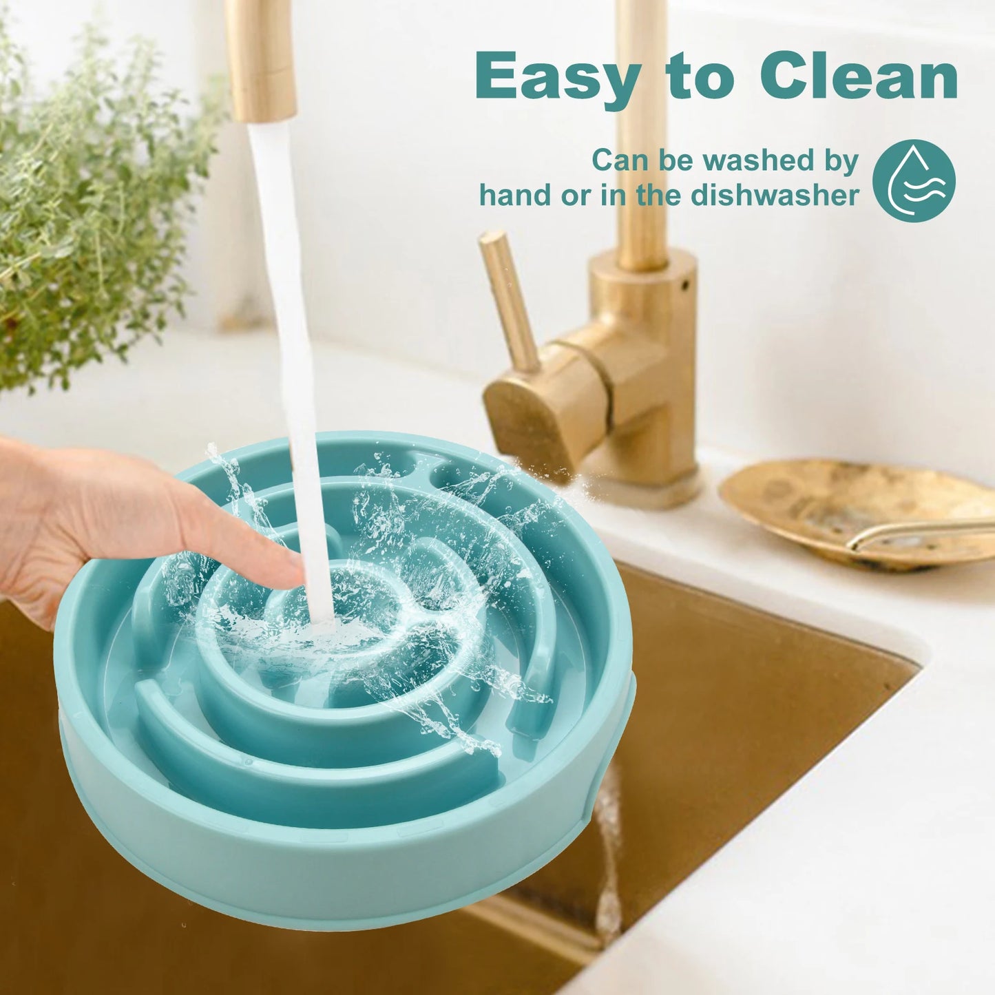 Slow Feeder Dog Bowl – Anti-Gulping Non-Slip Dish for All Sizes