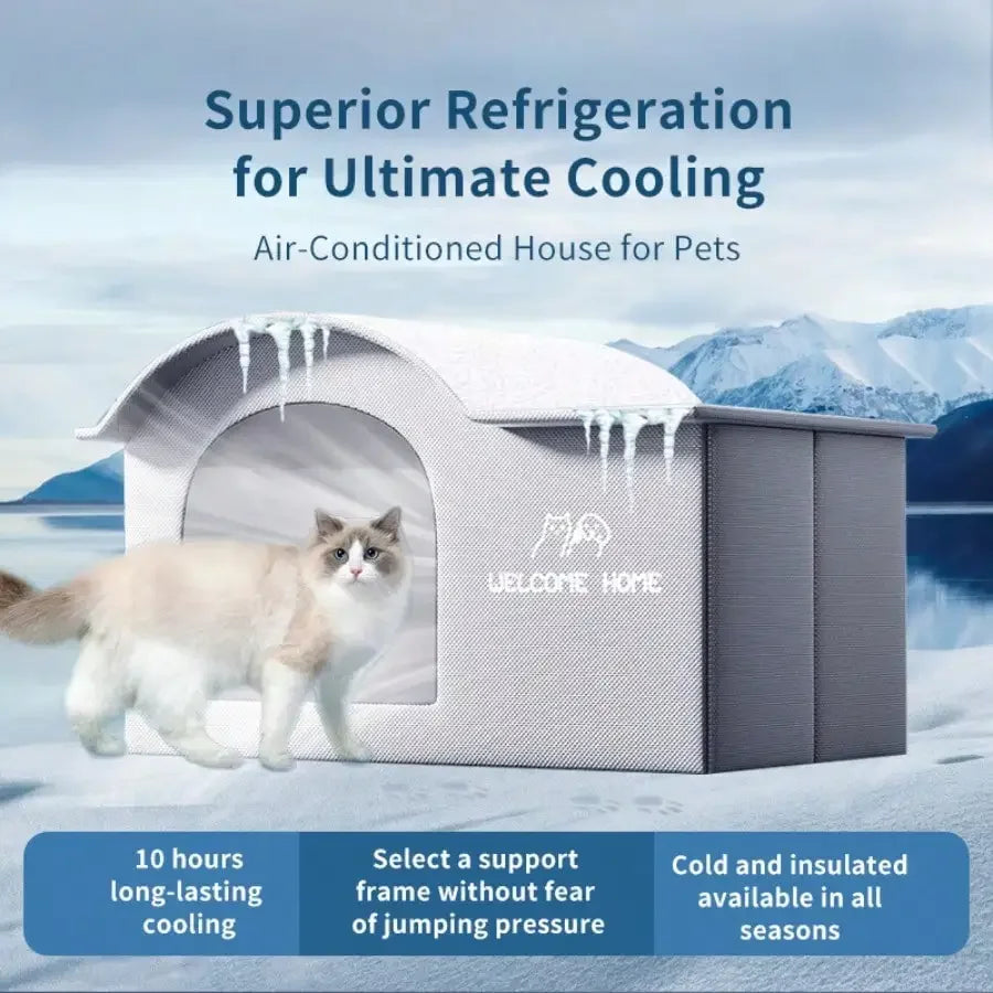 Summer Cooling Pet Cave – Ice House for Cats & Small Dogs
