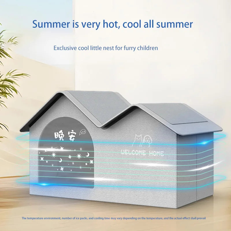 Summer Cooling Pet Cave – Ice House for Cats & Small Dogs