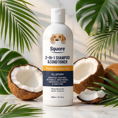 2-in-1 Puppy Shampoo & Conditioner – Natural Moisturizing Formula for Sensitive Skin