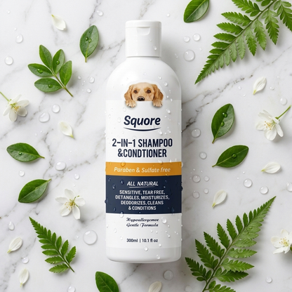 2-in-1 Puppy Shampoo & Conditioner – Natural Moisturizing Formula for Sensitive Skin