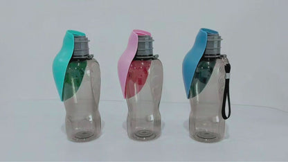 Portable Dog Water Bottle with Bowl – 800ml Travel Drinking Cup